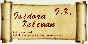 Isidora Keleman vizit kartica